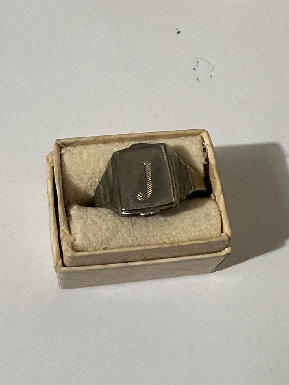 Silver nickel Signet Ring for Men - Silver Tone